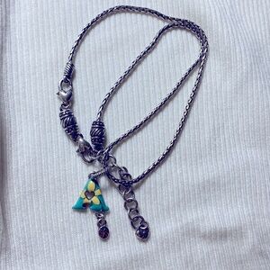 Brighton Vintage A initial necklace pendant removable